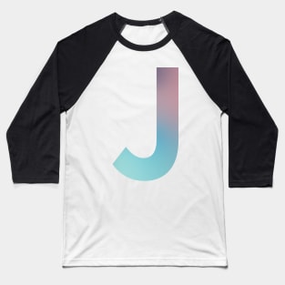 Gradient Letter J Initial Alphabet Baseball T-Shirt